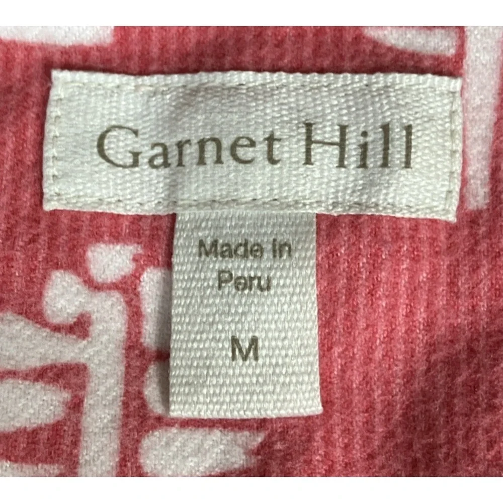 Garnett Hill Red Nightgown w/Pine Trees‎ Women's Size Medium Organic Pima Cotton